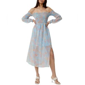 French Connection Diana Hallie smocked off-shoulder dress size 2